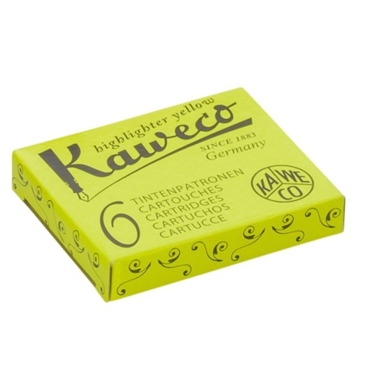 Cartuchos Kaweco- Tinta Amarillo Fluor (6)