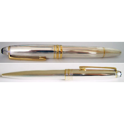 Montblanc Meisterstück Solitaire Silver – Set Pluma Estilográfica y Bolígrafo