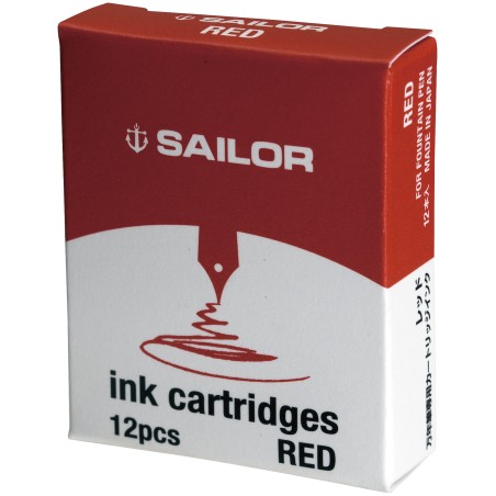 Cartuchos Sailor Standard Rojo