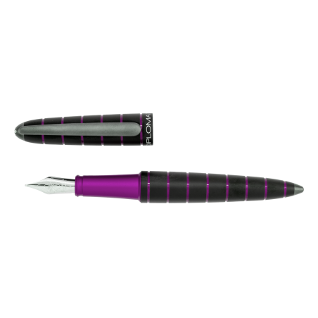 Diplomat Elox Ring Black/Purple (plumín Acero)- Pluma Estilográfica