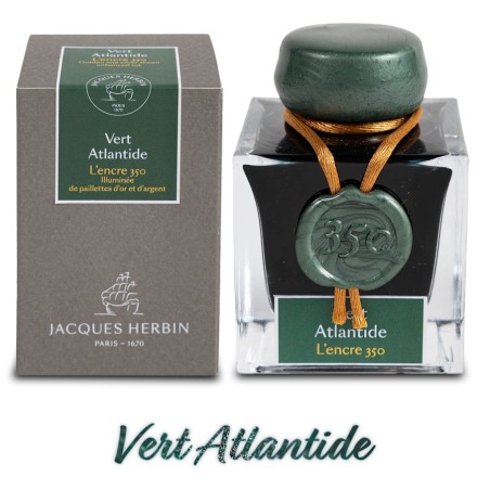 Tintero Herbin 'Vert Atlantide' Gold Sheen 50ml