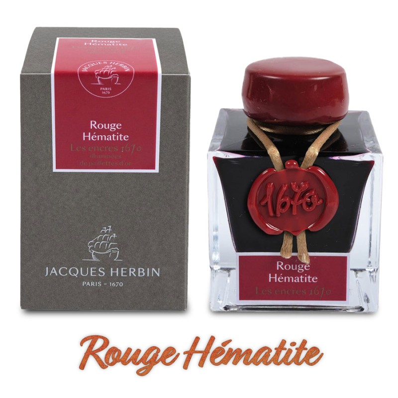 Tintero Herbin 'Rouge Hématite' Gold Sheen 50ml