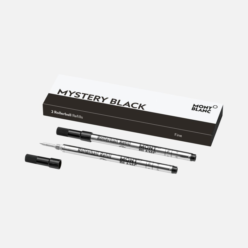 2 Recambios Para Roller Montblanc- Mystery Black (f)