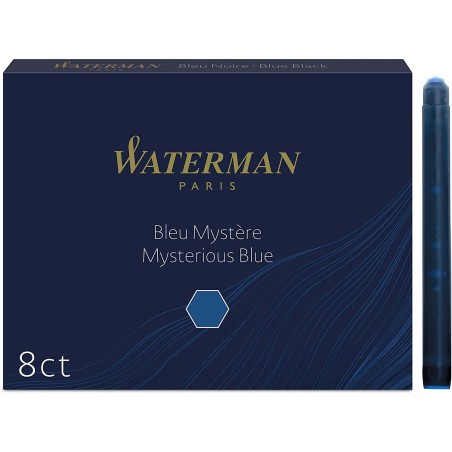 Cartuchos Waterman Color Azul-negro (8 Unidades- Largo)